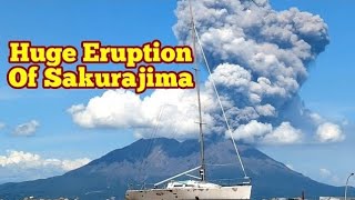 Huge Eruption Of Sakurajima Stratovolcano In Japan IndoPacific Ring Of Fire [upl. by Orimlede]