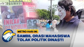 Sambil Orasi Mahasiswa UNJ amp UIN Bagikan Selembaran Berisi Tolak Politik Dinasti [upl. by Bartholomeus930]