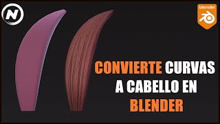 Convierte Curvas a Cabello  Curso Blender 42 [upl. by Yukio]