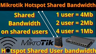 Mikrotik Hotspot Shared Bandwidth on Shared User  Hotspot Shared User Bandwidth equal divide [upl. by Capriola]