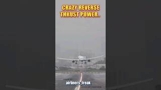 Crazy Reverse Thrust Power  And the background of it shorts aviation [upl. by Lubet939]