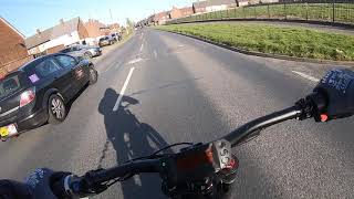 Bultaco brinco discovery edition overtakes taxi [upl. by Nhar]