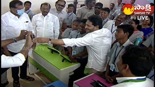 CM YS Jagan Interaction With Students  Free TABS to 8th Class Students SakshiTVLIVE [upl. by Eoin973]