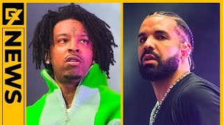 21 Savage Hilariously Reacts To Drakes Meat Leak 😂 [upl. by Tergram127]