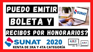 💥 SE PUEDE EMITIR UNA BOLETA DE VENTA 🤔 Y EMITIR UN RECIBOS POR HONORARIO  ⭐️ SUNAT 2021 ⭐️ [upl. by Gnoix]