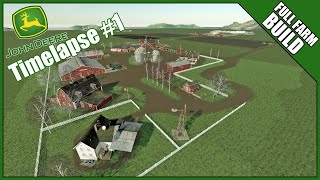 Full Farm Build 1 FS19  Flat Map  Seasons  John Deere [upl. by Wailoo]