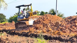 Heavy Bulldozer Work hard to expand rural roads [upl. by Deeraf]