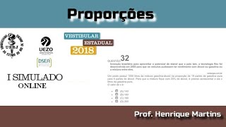 Proporções  Simulado on line UERJ  2018  Questao 32 [upl. by Luann]