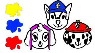 Dibuja y colorea a 3 Perritos en Emoji 🎨🐶✨Dibujos para niños [upl. by Alyel]