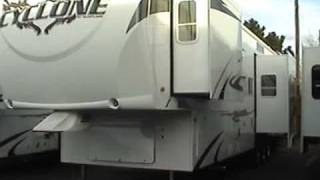 Used Toy Hauler Fifth Wheel  2009 Cyclone 4012 Toy Hauler 41ft 3Slides LOADED [upl. by Etnovahs]