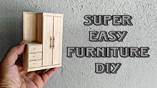 Super Easy DIY Miniature Furniture Making Using Ice Cream Sticks [upl. by Houston]