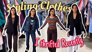 Styling Clothes I Thrifted Recently Easy Outfit Ideas [upl. by Richma]