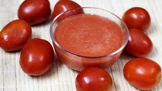 How to make tomato puree  Quick and easy tomato puree recipe [upl. by Roch]