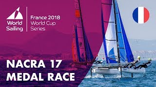 Full Nacra 17 Medal Race  Sailings World Cup Series  Hyères France 2018 [upl. by Barb]