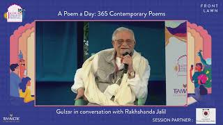 A Poem a Day  365 Contemporary Poems Gulzar in conversation with Rakhshanda Jalil [upl. by Lali72]