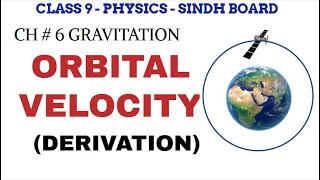 Orbital Velocity Formula for Orbital Velocity  Class 9 Physics Chapter 6 Gravitation [upl. by Niuqram]