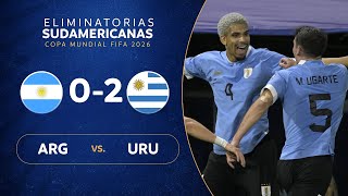 ARGENTINA vs URUGUAY 02  RESUMEN  ELIMINATORIAS SUDAMERICANAS  FECHA 5 [upl. by Nottnerb]