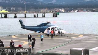 S76 Helijet landing amp takeoff [upl. by Ihcego]