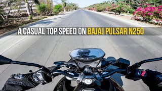 2024 Bajaj N250 Top Speed Run [upl. by Onfre]