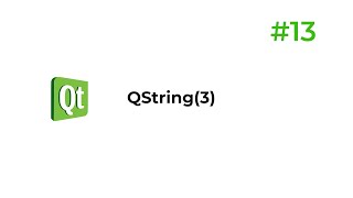 C Qt 13  QString3 [upl. by Ahsiyt163]