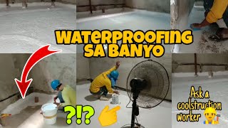 4 Easy Way to Apply Waterproofing on BathroomsComfort Rooms  Methods and Procedures [upl. by Mello]