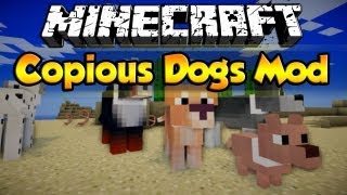 Minecraft  Copious Dogs Mod  Add New Dog Breeds To Minecraft [upl. by Akinnor116]