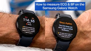 How to check ECG and blood pressure on the Samsung Galaxy Watch [upl. by Yendahc]