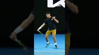 Carlos Alcaraz Forehand slowmotion shorts slowmotion [upl. by Gall]