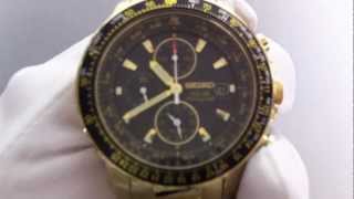 Mens Seiko Solar Power Chronograph Watch SSC008 [upl. by Hayifas753]