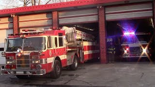 Passaic Fire Department Ladder 1 And Engine 1 Responding 121917 [upl. by Akiemat]