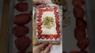 Strawberry cream season ki first strawberry recipe food easyrecipe ytshorts [upl. by Nedroj]