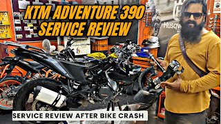 KTM ADVENTURE 390 PAID SERVICE REVIEW AFTER CRASH [upl. by Mamoun]