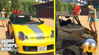 GTA 5  What Happens if You STEAL TRACEYS CAR [upl. by Alleuqcaj273]