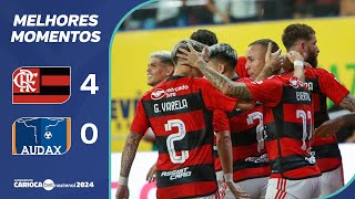 FLAMENGO 4 x 0 AUDAX  MELHORES MOMENTOS  CARIOCA BETNACIONAL 2024 [upl. by Clite]