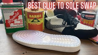 The Best Glue To Resole Jordans Using Content Cement Hand Made Customs [upl. by Octavie]