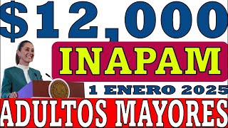 1 de enero 2025 12000 para Adultos Mayores de 60 a 65 años con Tarjeta INAPAM [upl. by Aylat]