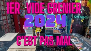 1er vide grenier 2024 qui commence fort et de très jolies choses pour le vidéo club [upl. by Etnoek549]