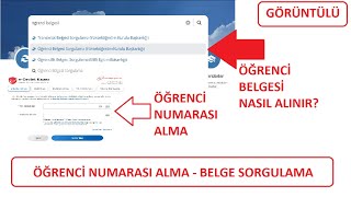 ÖĞRENCİ NUMARASI NASIL ALINIR ÖĞRENCİ BELGESİ ALMA PASİF ÖĞRENCİKAYIT YENİLEMEMİŞ NE DEMEK [upl. by Ennaxxor]