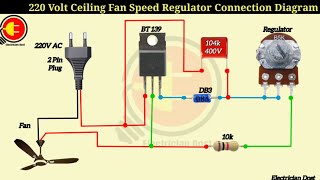 220 Volt AC Fan Speed Regulator fan regulator circuit how to make fan regulator [upl. by Rita253]