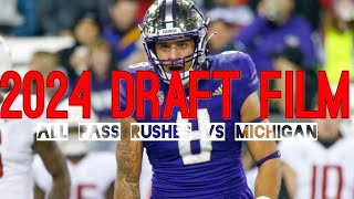 Bralen Trice Vs Michigan All Pass Rushes [upl. by Ramled60]