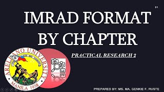 IMRAD FORMAT EXAMPLE RESEARCH [upl. by Renae552]