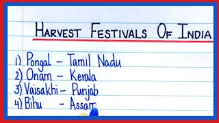 harvest festival namesHarvest festivals of India Indian harvest festival list [upl. by Aivatnohs]