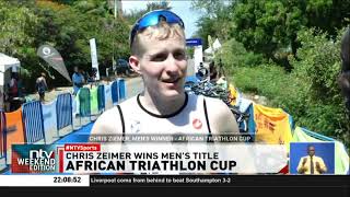 Chris Zeimer and Margot Garabedian triumph at the 2024 African Triathlon Cup [upl. by Ahsiemal]