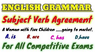 subject Verb Agreement English grammarselective questionsubject Verb Agreement class [upl. by Jamila]