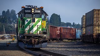 Cascade Green Survives  BNSF 2096 at Interbay Seattle WA [upl. by Sanoy]