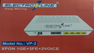 ELECTROLINE ELV2PRO XPON ONT 2 Voice Configuration [upl. by Ttocserp]