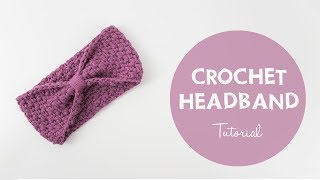 How To Crochet Cute And Easy Baby Headband  Croby Patterns [upl. by Melvena]