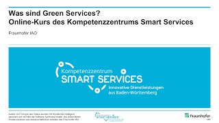 Kurs 7 Was sind Green Services [upl. by Nesmat907]