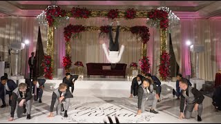 EPIC Bollywood x Gymnastics Wedding Groom Dance  NAATU NAATU  Rohan amp Anisha [upl. by Tebazile122]