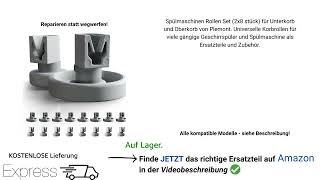 Spülmaschinen Rollen Geschirrspüler wechseln Unterkorb Oberkorb Rollen tauschen div Modelle [upl. by Eceinahs]